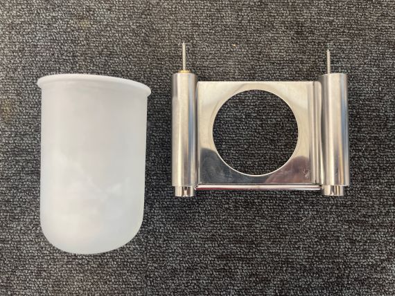 WC Bürstenhalter Chrom mit Glas